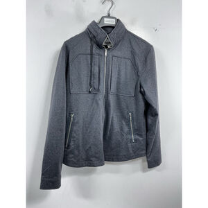 Womans Excellent Condition Tunellus Light Weight Short Jacket Large Gray